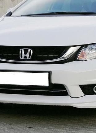 Передня lip накладка dpt (під фарбування) для honda civic sedan ix 2011-2016 рр