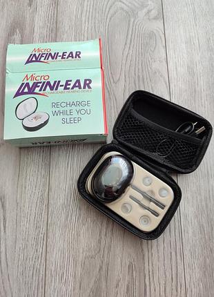 Слуховий апарат micro infini-ear —слуховий апарат компактний перезаряджуваний підсилювач звуку