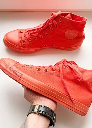 Новые мужские оранжевые кеды converse