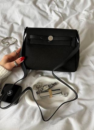 Hermès herbag zip 20 bag black 20х16х7