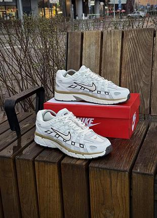 Кроссовки nike p-6000 reflective t, бело-серые (весна-лето)
