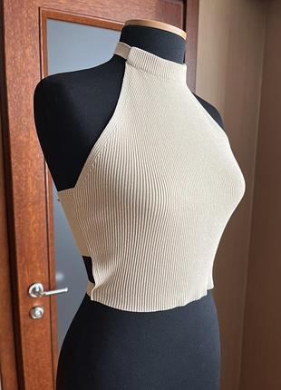 Zara топ бежевий