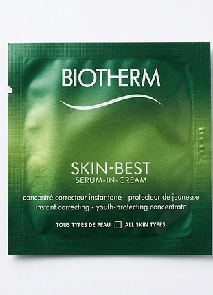 Cиворотка-крем для защиты молодости кожи biotherm skin best serum-in-cream 1 ml. тестер.