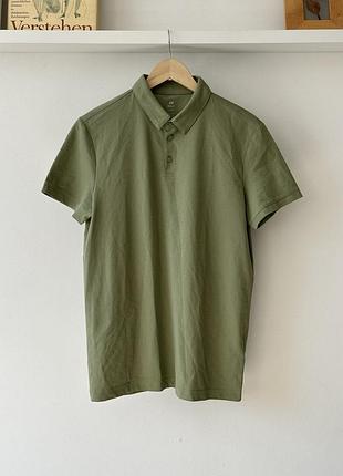 Чоловіча футболка зеленого кольору від h&m coolmax