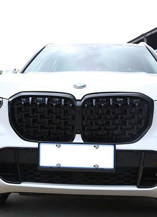 Ніздрі diamond black (2018-2022, чорний глянець) для bmw x5 g05 рр