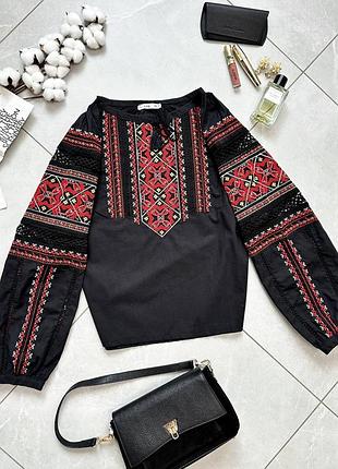 Вышиванка женская черная с м л