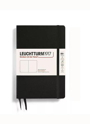 Блокнот leuchtturm1917, paperback (b6+), черный, чистые листы (368514)
