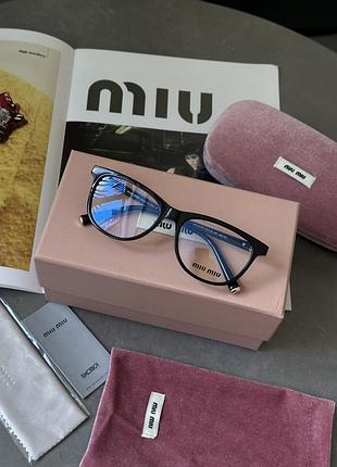 Очки clear/black smu miu 01wv 1ab-101 53/18/140 миу-миу