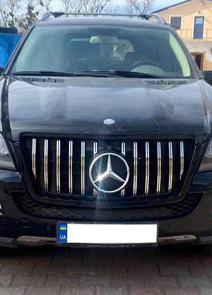 Передняя решетка gt panamericana (для gl550 usa) для mercedes gl сlass x164 2006-2012 гг