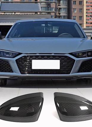 Накладки на зеркала replacement style (карбон) для ауди r8 2015- гг