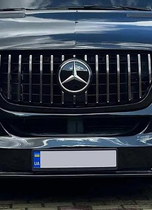 Передняя решетка panamericana gt хром premium v2 (с рамкой) для mercedes sprinter w907/w910 2018- гг