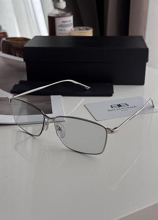 Очки баленсиага clear/silver bb0415o 002 xl 64/14/145
