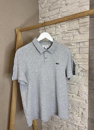 Чоловіча оригінальна футболка поло lacoste france slim fit s-m