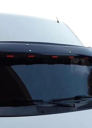 Козирьок на лобове скло (чорний глянець, 5мм) для ford transit 2000-2014 рр