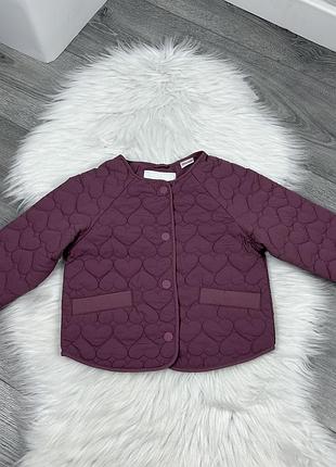 Дитяча оригінальна стьогана куртка zara 1-1.5р. 86см