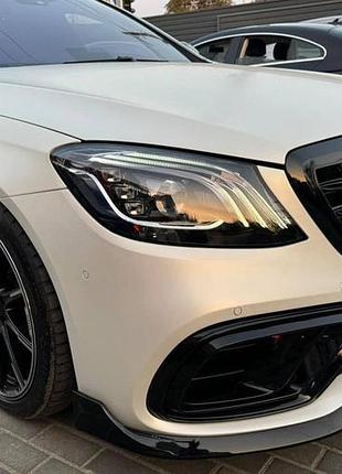 Передний лип-спойлер brb (2018-2026) для mercedes s-сlass w222