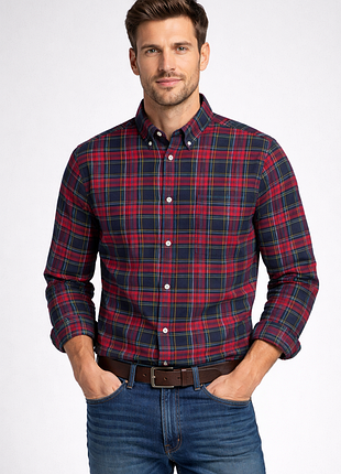 Воротник 44 см new look men size l рубашка в клетку 100% cotton