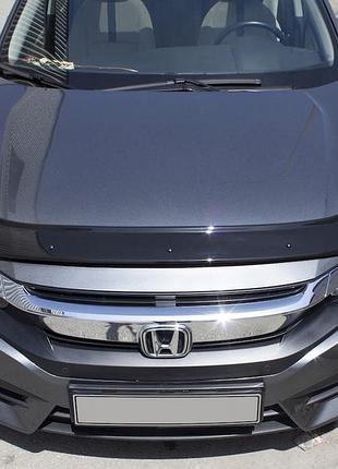 Дефлектор капоту (eurocap) для honda civic sedan x 2016-2021 рр
