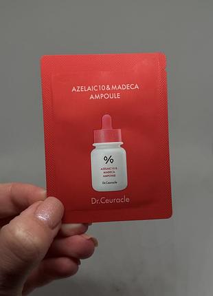 Сироватка з азелаїновою кислотою 10% та мадекасосидом dr.ceuracle azelaic 10 & madeca ampoule 2 мл