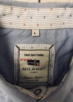 Новая мужская рубашка milano italy {l}3 фото