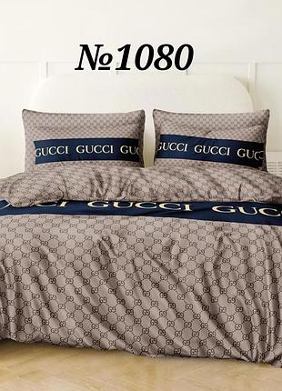 Постільна білизна, бязь gold, двоспальний комплект, gucci гуччі