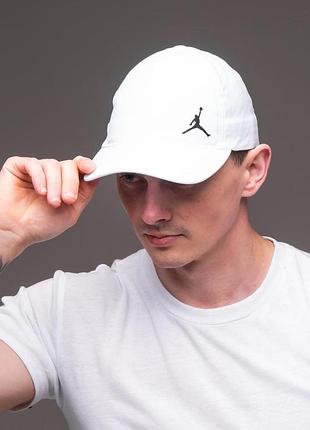 Мужская кепка коттон jordan белая