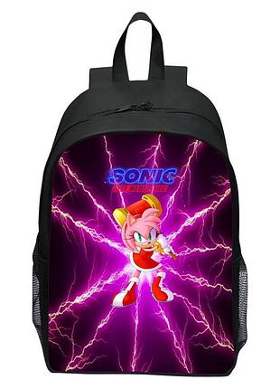 Детский рюкзак с принтом эми роуз sonic the hedgehog