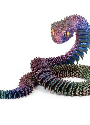 3d змея антистресс 30 см, подвижная фигурка с драконьей чешуей, шарнирная игрушка