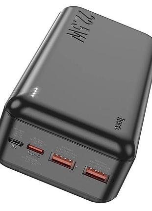 Power bank hoco j101b pd20w+qc3.0 (22.5w) 30000 mah портативная батарея повербанк 2xusb black
