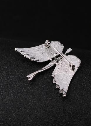 Щаслива брошка ангел - прикраса і талісман / золотий, срібний метал9 фото