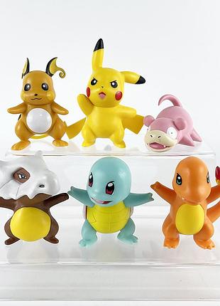 Набор игровых фигурок покемон pokemon go 6 шт, 8 см