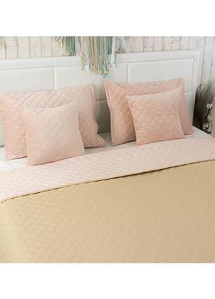 Покривало velour 150x220 см apricot ромб