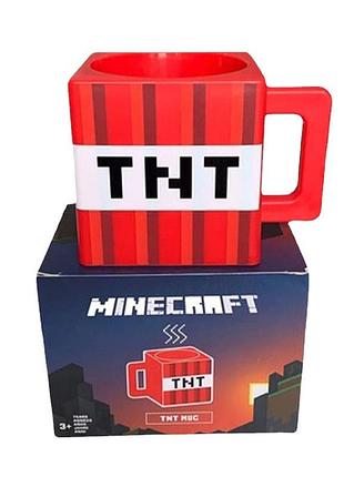 Кружка майнкрафт minecraft tnt динамит, красная