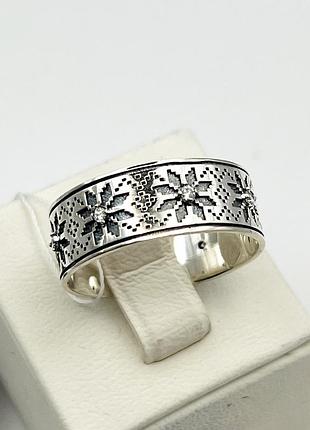 Кольцо серебряное "вышиванка" 22 3,25 г