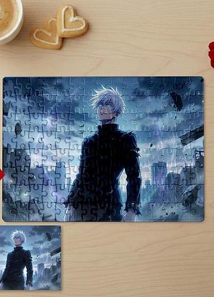 Пазл с аниме 15х21 (80 элементов) «магическая битва» (jujutsu kaisen) — с персонажем сатору годжо (satoru gojo) для фанатов аниме