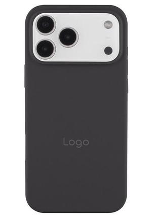 Силіконовий чохол із закритим низом apple iphone 17 pro max silicon case #15 dark grey