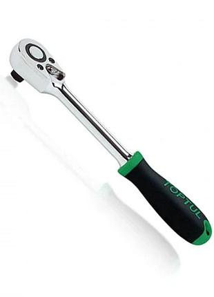 Тріскачка 3/8" 72 зубці (гумова ручка) toptul cjrm1220