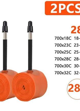 Велокамера thinkrider для шоссейных велосипедов 700x18/32c f/v (пара) tpu