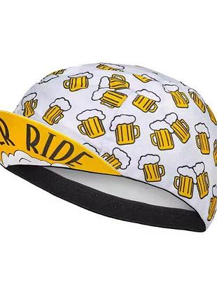 Спортивная вело кепка beer ride (53-57) м белый