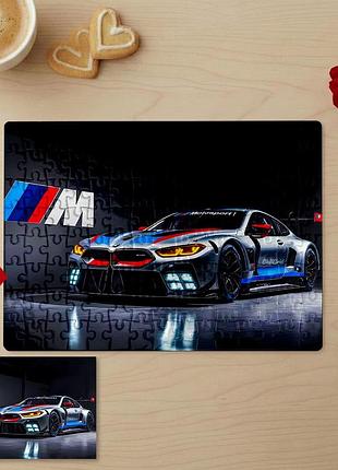 Пазл 28х39 (300 элементов) с фото bmw m4 на темном фоне — персонализированный авто-пазл. пазлы с индивидуальными фото.