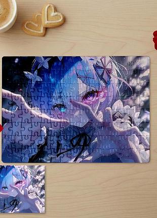 Пазл с аниме 20х29 (а4) «ре:ноль» (re:zero) — персонаж рем (rem) для фанатов аниме