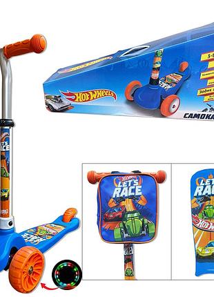 Самокат детский. 3-х кол. hot wheels арт. ls2118 (6шт) pu свет
