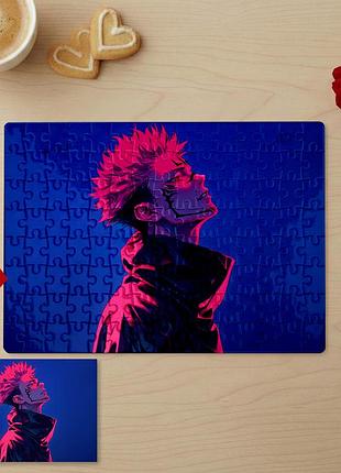 Пазл с аниме 15х21 (80 элементов) «магическая битва» (jujutsu kaisen) — персонаж юджи итадори (yuji itadori) для фанатов аниме