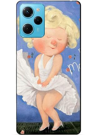 Силиконовый чехол бампер для xiaomi redmi note 12 pro speed edition с рисунком мэрилин монро гапчинская