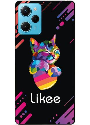 Силиконовый чехол бампер для xiaomi redmi note 12 pro speed edition с рисунком likee лайки