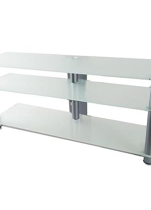 Тумба під tv із скла 1250х350х569 commus аскет mx satin nks біла