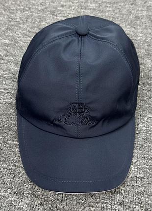 Кепка loro piana с резинкой бейсболка универсальная лоро пиана cap козырек лоро пиано темно-синий