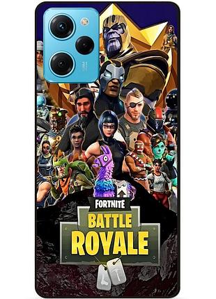 Силиконовый чехол бампер для xiaomi redmi note 12 pro speed edition с рисунком фортнайт fortnite