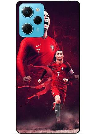 Силиконовый чехол бампер для xiaomi redmi note 12 pro speed edition с рисунком ronaldo португалия роналдо
