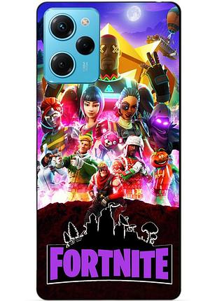 Силиконовый чехол бампер для xiaomi redmi note 12 pro speed edition с рисунком fortnite фортнайт